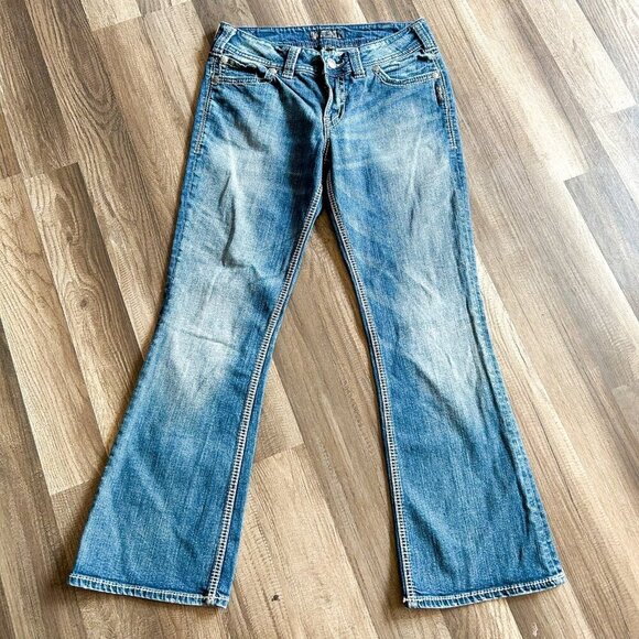 Silver Jeans Jeans Womens 30 Blue Denim Suki Surplus Bootcut Stretch Cotton - Picture 2 of 9